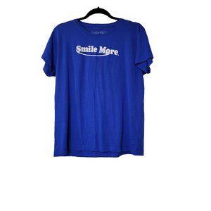 Smile More blue short sleeve t-shirt Women's size XL 1148